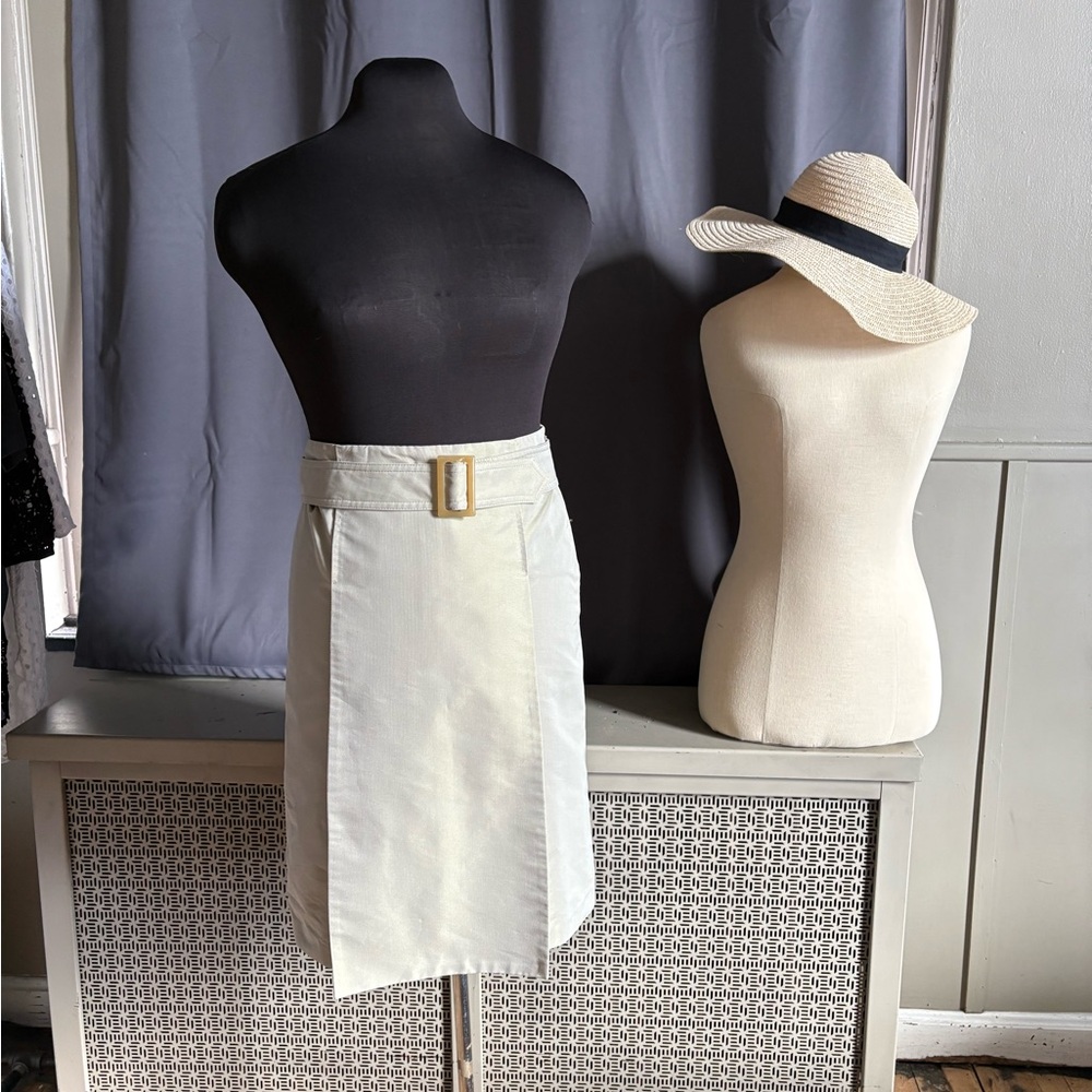 Vintage Perlie Midi Skirt with Belt Detail